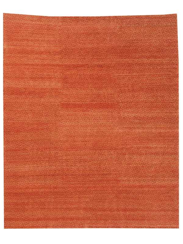 Tappeto contemporaneo nepalese moderno monocolor rosso