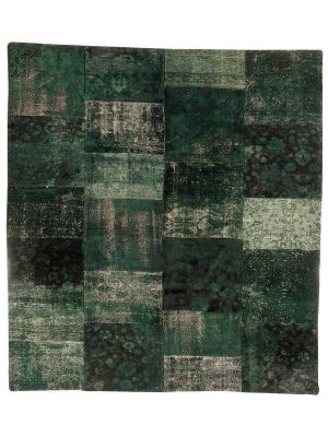 Tappeto contemporaneo patchwork verde