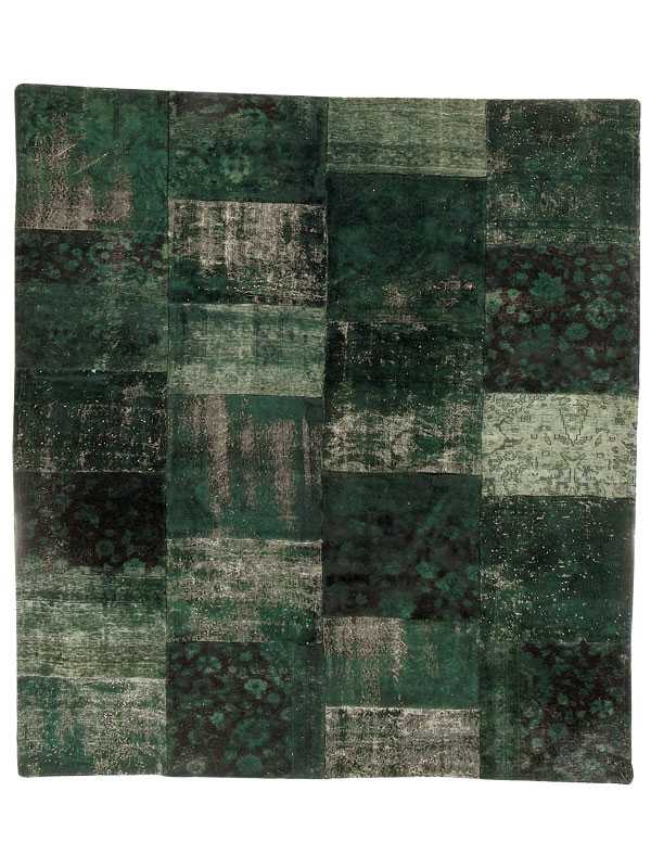 Tappeto contemporaneo patchwork verde