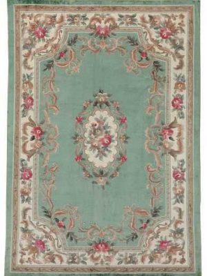 tappeti 90 line cinese azzurro verde floreale