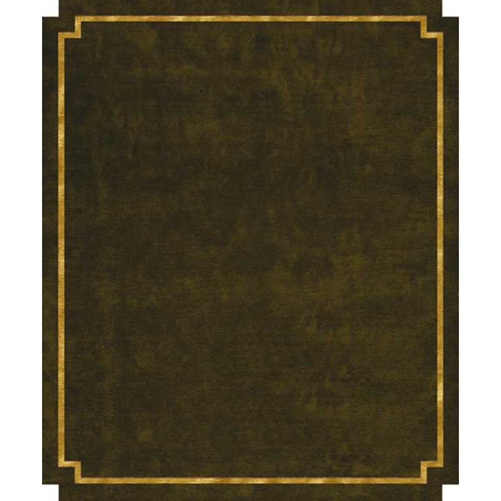 Tappeto contemporaneo Arazi Home collezione Border marrone con motivi decorativi a cornici oro