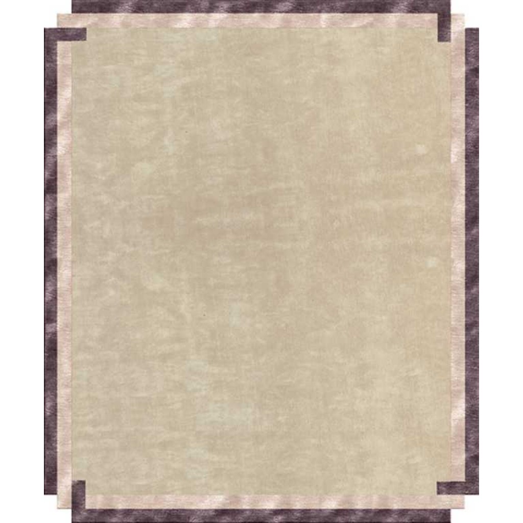 Tappeto contemporaneo Arazi Home collezione Border rosa con motivi decorativi a cornici viola