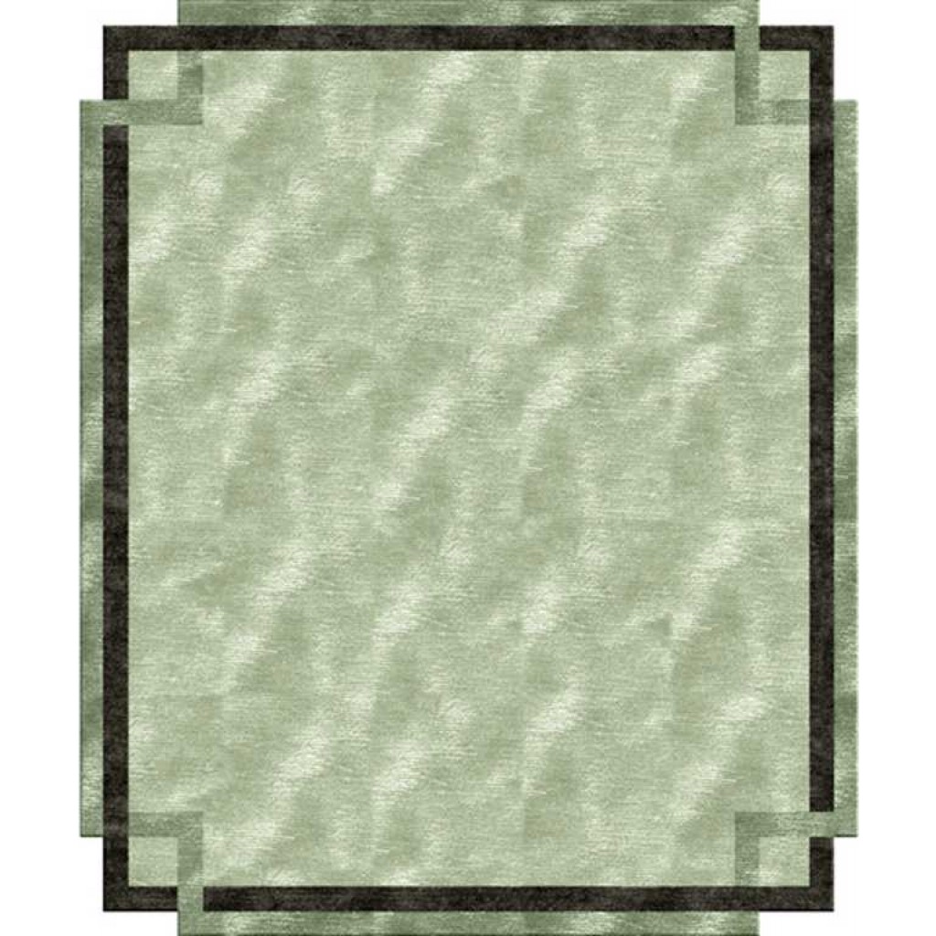 Tappeto contemporaneo Arazi Home collezione Border argento con motivi decorativi a cornici nere e argento