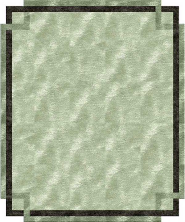 Tappeto contemporaneo Arazi Home collezione Border argento con motivi decorativi a cornici nere e argento