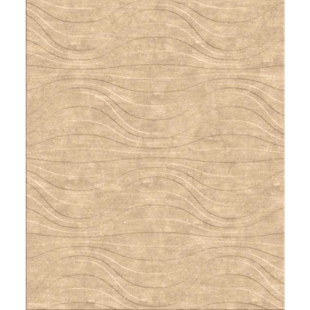 Tappeto contemporaneo Arazi Home collezione Canova bianco con motivi decorativi a onda bianchi