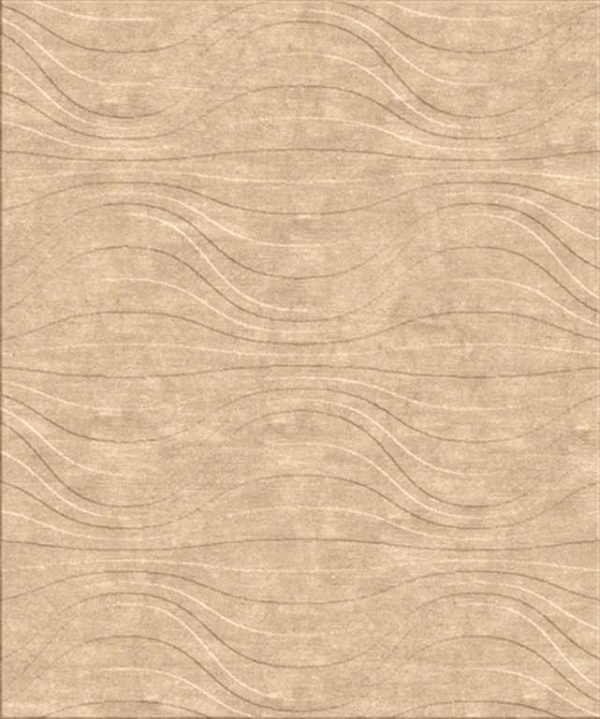 Tappeto contemporaneo Arazi Home collezione Canova bianco con motivi decorativi a onda bianchi