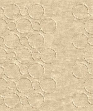 Tappeto contemporaneo Arazi Home collezione Canova bianco con motivi decorativi a cerchio bianchi