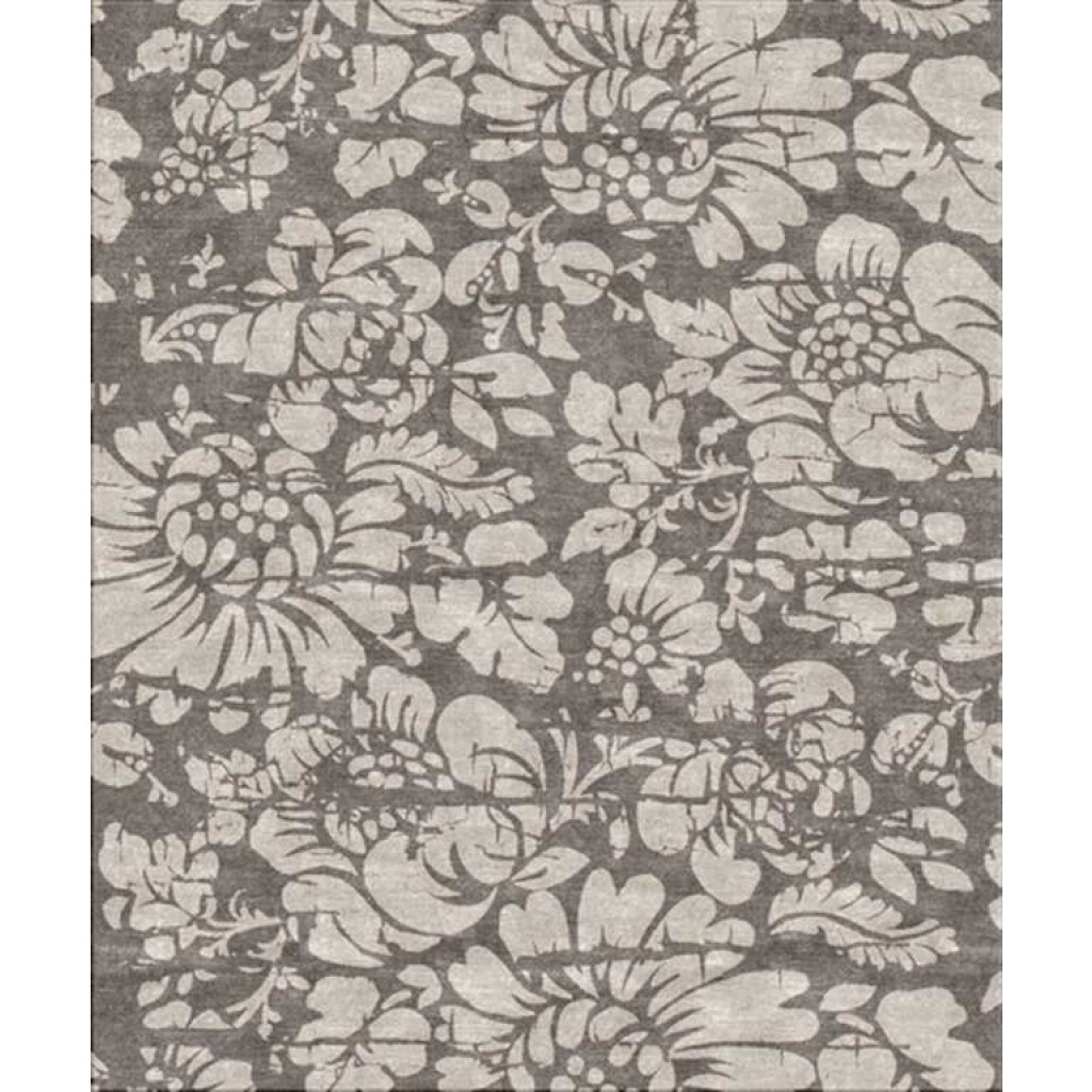 Tappeto contemporaneo Arazi Collection linea Canova grigio con motivi decorativi bianchi