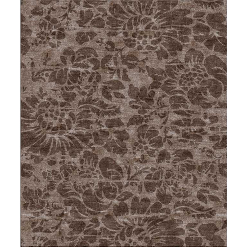 Tappeto contemporaneo Arazi Collection linea Canova marrone con motivi decorativi floreali