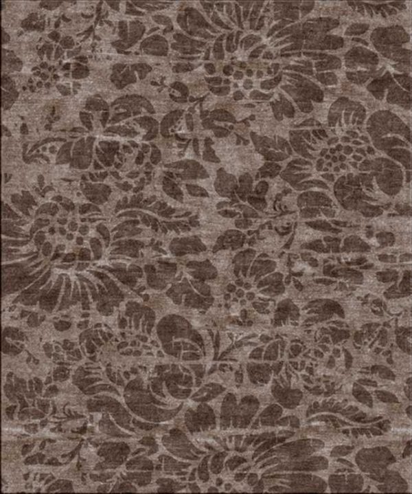 Tappeto contemporaneo Arazi Collection linea Canova marrone con motivi decorativi floreali