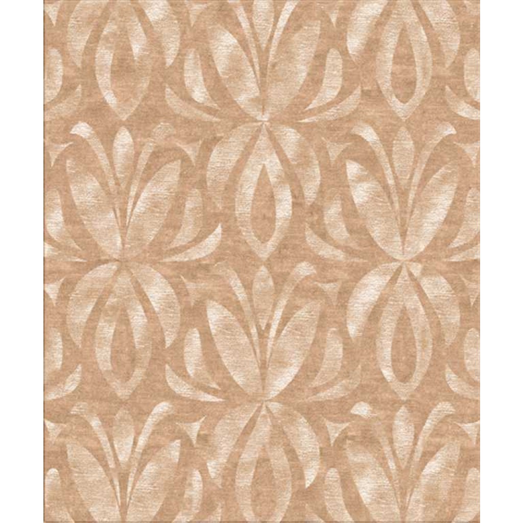 Tappeto contemporaneo Arazi Collection linea Canova crema con motivi decorativi floreali a giglio stilizzati bianchi