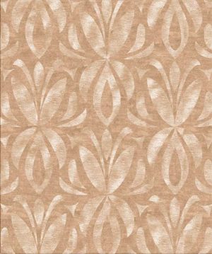 Tappeto contemporaneo Arazi Collection linea Canova crema con motivi decorativi floreali a giglio stilizzati bianchi