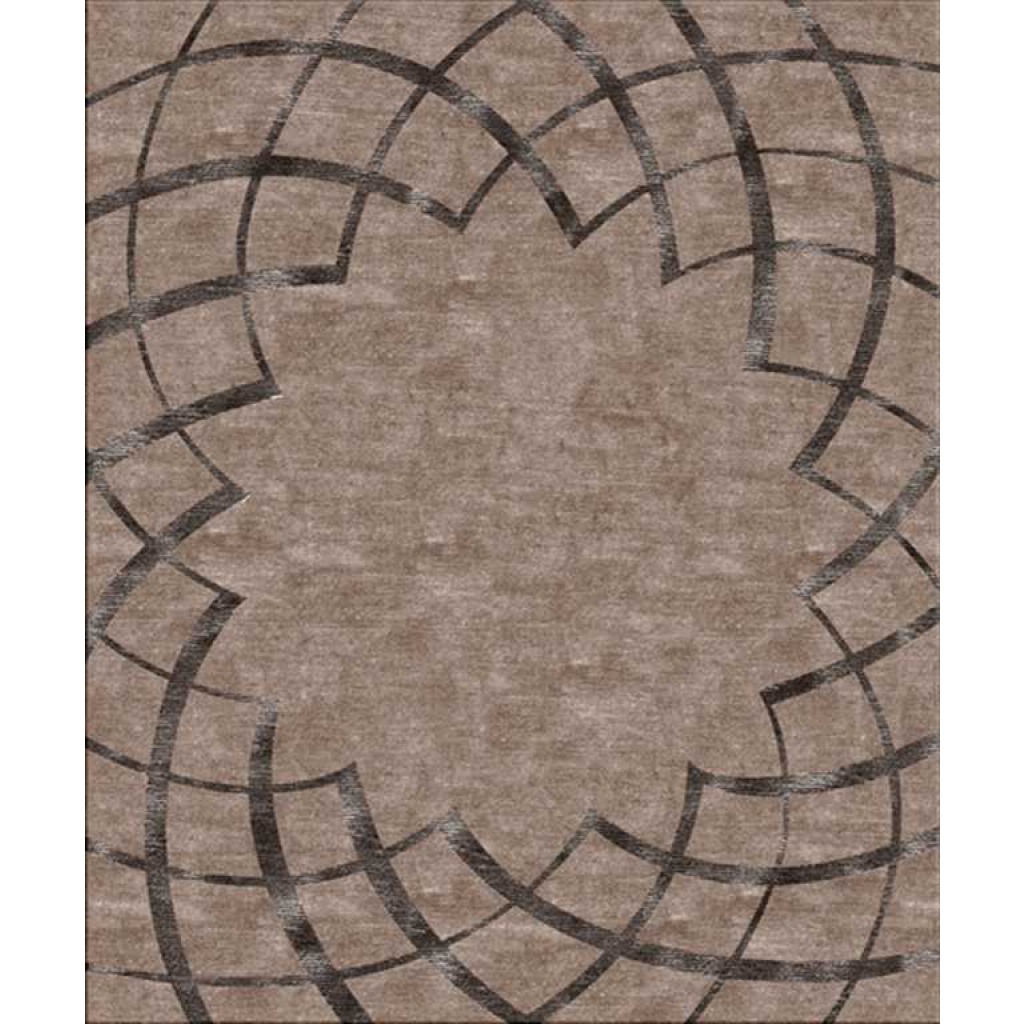 Tappeto contemporaneo Arazi Collection linea Classic grigio con motivi decorativi classici lineari neri
