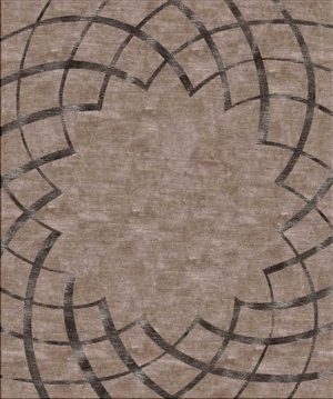 Tappeto contemporaneo Arazi Collection linea Classic grigio con motivi decorativi classici lineari neri