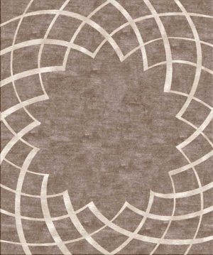 Tappeto contemporaneo Arazi Collection linea Classic grigio con motivi decorativi classici lineari bianchi