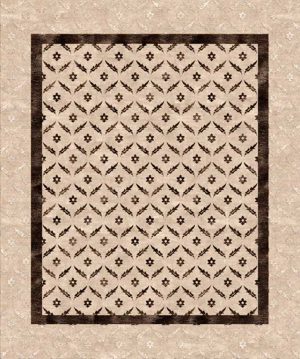 Tappeto contemporaneo Arazi Collection linea Classic crema con motivi decorativi classici stilizzati a fiore e ghirlanda marroni