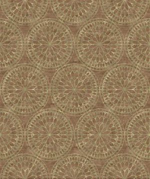 Tappeto contemporaneo Arazi Collection linea Classic marrone con motivi decorativi classici mandala oro a tutto campo