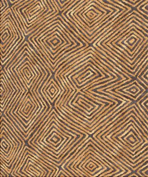 Tappeto contemporaneo Arazi Collection linea Ethno marrone con motivi decorativi lineari oro geometrici e astratti a tutto campo