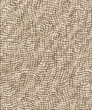 Tappeto contemporaneo Arazi Collection linea Ethno bianco con motivi decorativi lineari marroni astratti a tutto campo