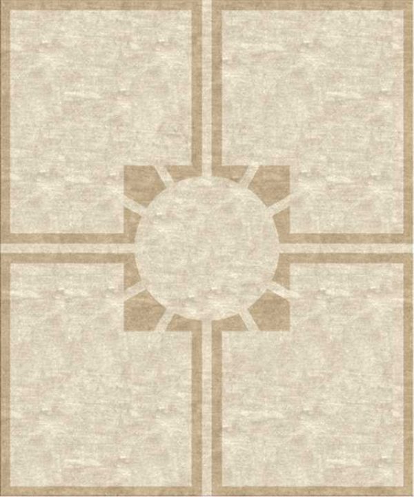 Tappeto contemporaneo Arazi Collection linea Garden crema con motivo decorativo geometrico, lineare e minimalista oro