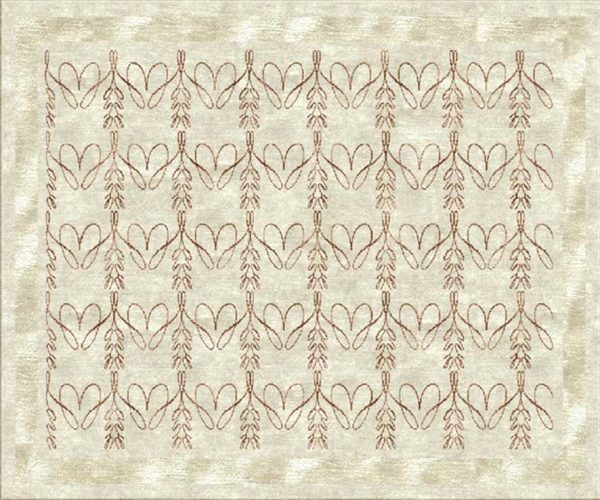 Tappeto contemporaneo Arazi Collection linea Love beige con motivi decorativi minimalisti e lineari a forma di cuore e scritta love