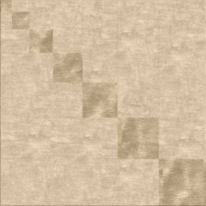 Tappeto contemporaneo Arazi Collection Squared beige con motivi decorativi quadrati oro diagonali