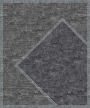 Tappeto contemporaneo Arazi Collection Stripes nero con motivi decorativi lineari grigi
