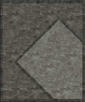 Tappeto contemporaneo Arazi Collection Stripes grigio con motivi decorativi lineari neri