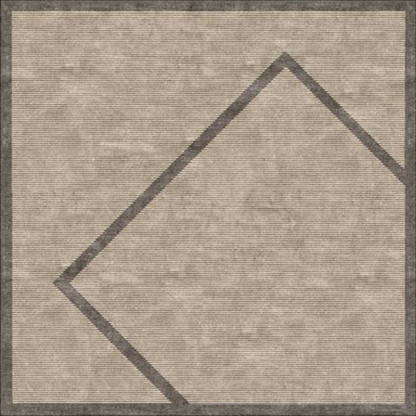Tappeto contemporaneo Arazi Collection Stripes marrone con motivi decorativi lineari grigi