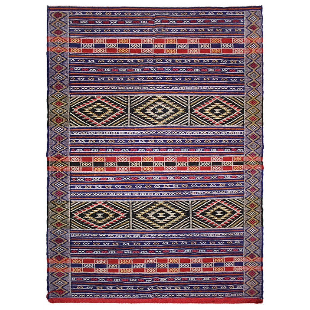 Tappeto contemporaneo kilim artorient con decorazione a fasce