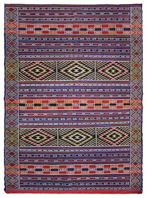 Tappeto contemporaneo kilim artorient con decorazione a fasce
