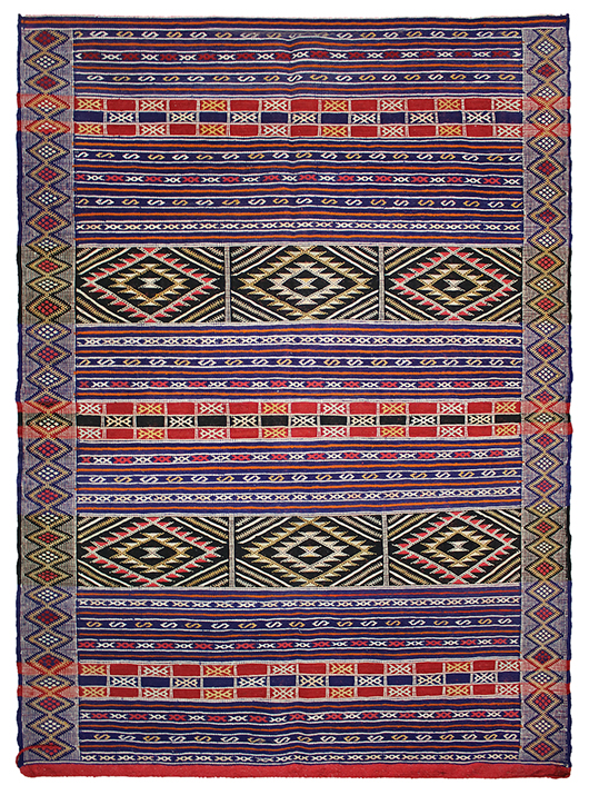 Tappeto contemporaneo kilim artorient con decorazione a fasce