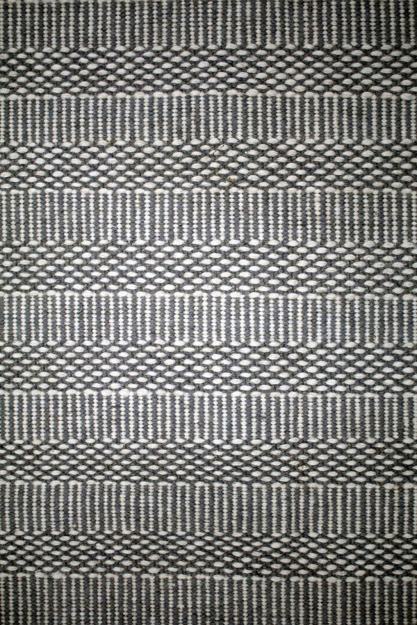 Tappeto contemporaneo Artorient della collezione Arazi Flat, grigio e bianco con decorazioni geometriche astratte, dettaglio