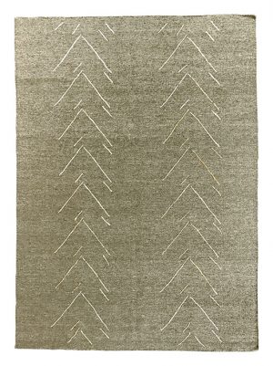 Tappeto kilim contemporaneo Artorient della collezione Arazi Home Graff, a tessitura piatta e con ricamo in rilievo eseguito con tecnica sumak, grigio con decorazioni geometriche a linee spezzate