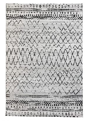 Tappeto kilim contemporaneo Artorient della collezione Arazi Home Toledo, a tessitura piatta, di poliestere riciclato su supporto di tela in cotone, grigio con decorazioni geometriche e lineari astratte