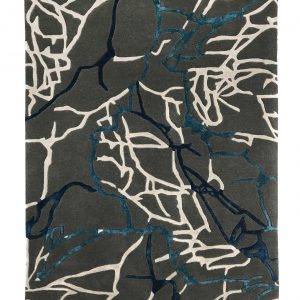tappeto contemporaneo Monocolor Art Design della collezione Arazi Home di artorient grigio con venature bianche e blu