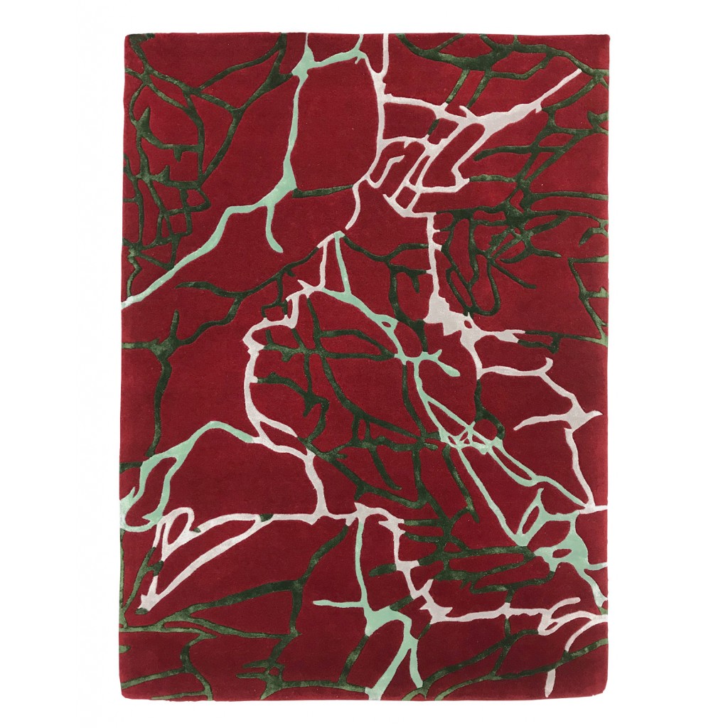 tappeto moderno di design monocolor rosso