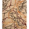 tappeto contemporaneo Monocolor Art Design della collezione Arazi Home di artorient beige con venature oro, rosse e nere
