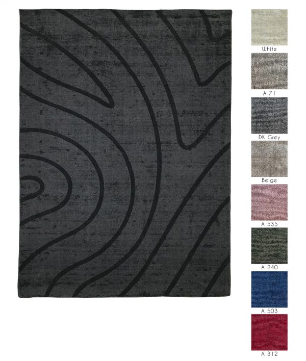 tappeti contemporanei Monocolor Bilbao Cut della collezione Arazi Home di artorient disponibili in diverse tonalità