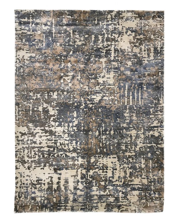 tappeto contemporaneo Miami della collezione Arazi Home di artorient, beige con macchie di colore grigio e marrone