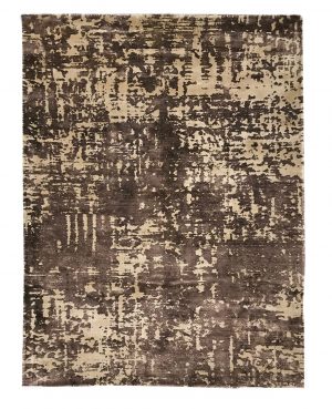 tappeto contemporaneo Miami della collezione Arazi Home di artorient, marrone con macchie di colore beige