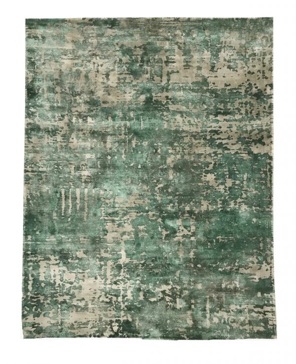 tappeto contemporaneo Miami della collezione Arazi Home di artorient, grigio con macchie di colore verdi