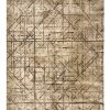 tappeto contemporaneo Miami della collezione Arazi Home di artorient, beige con decorazioni lineari astratte effetto "raschiato" marrone