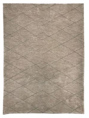 tappeto contemporaneo Monocolor della collezione Arazi Home di artorient, grigio con decorazioni geometriche lineari a rombi
