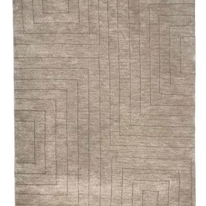 tappeto contemporaneo Monocolor della collezione Arazi Home di artorient, beige con decorazioni lineari astratte marroni