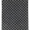 tappeto contemporaneo Monocolor della collezione Arazi Home di artorient, nero con decorazioni geometriche lineari a rombi bianche