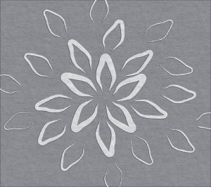 Tappeto contemporaneo Artorient della collezione Arazi, grigio con decorazione floreale