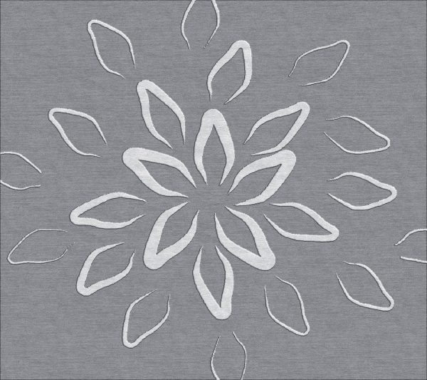 Tappeto contemporaneo Artorient della collezione Arazi, grigio con decorazione floreale