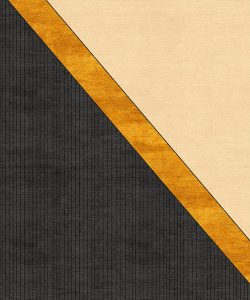Tappeto contemporaneo Artorient della collezione Essential Lines Arazi Home, oro, beige e nero a fasce, effetto Vintage