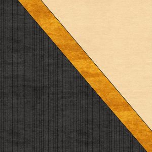 Tappeto contemporaneo Artorient della collezione Essential Lines Arazi Home, oro, beige e nero a fasce, effetto Vintage
